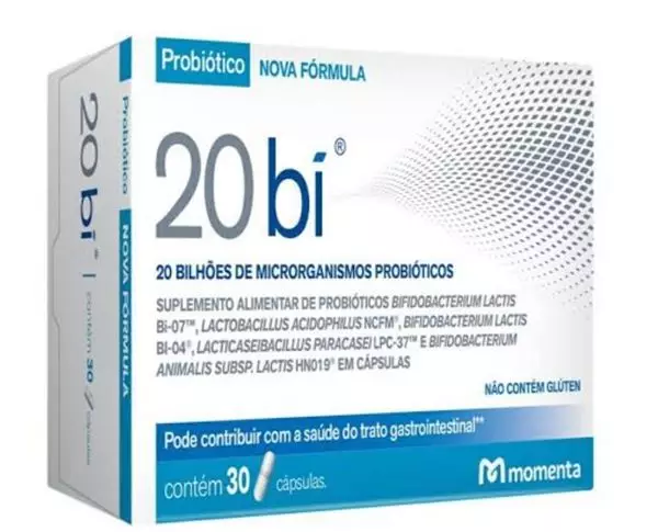 20 BI Probiótico 335 mg - 30 cápsulas gel - Momenta