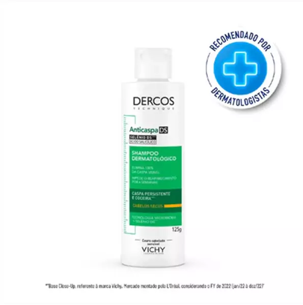 Dercos Shampoo Anticaspa Sensivel 125ml Vichy