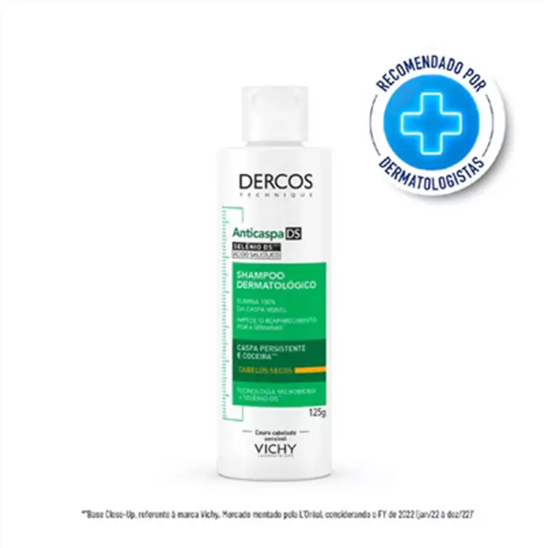 Dercos Shampoo Anticaspa Sensivel 125ml Vichy
