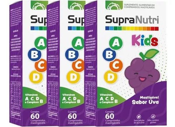 Supra Nutri Kids 60 cp mastigáveis sabor Uva
