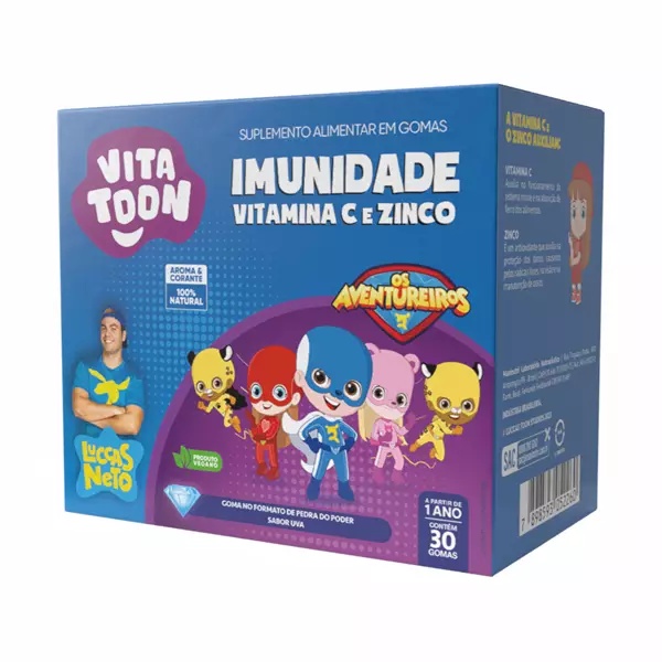 Vita Toon  Imunidade sabor Uva  30 gomas