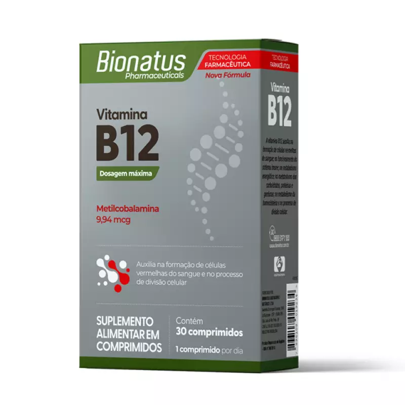 Vitamina B12 (Metilcobalamina) 9,94 mg 30 cp- Bionatus
