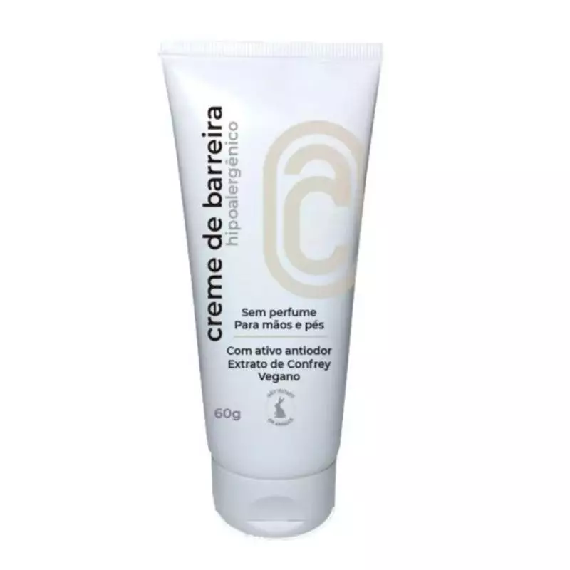 Creme de Barreira para mãos e pés  Antiodor Hipoalergênico 60g