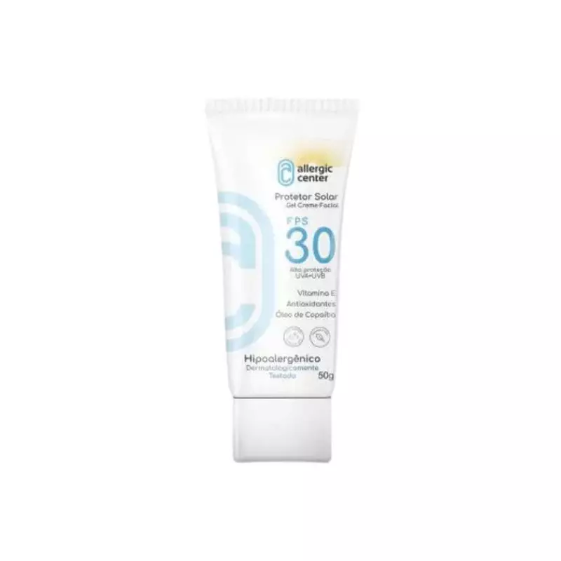 Protetor Solar Facial FPS 30 Hipoalergênico Allergic Center 50g