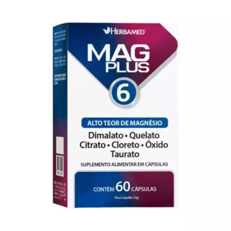 Mag Plus 6 - com 60 cáps Herbamed