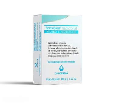 Sabonete dermatológico neutro e hipoalergênico, não comedogênico. Para uso diário de todos os tipos de pele, formulado com Ácido Linoleico e óleos vegetais ricos em AGE (Ácidos Graxos Essenciais). Limpeza suave que equilibra e protege a barreira protetora pele, possui alto poder de hidratação e emoliência. Indicado para cuidado de peles com dermatite, irritadas e sensíveis